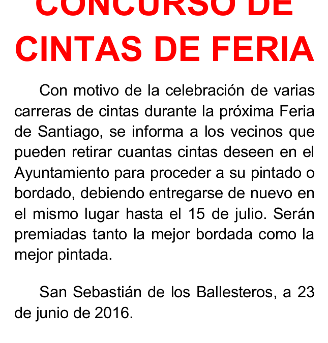 Concurso de cintas Feria Santiago 2016 1