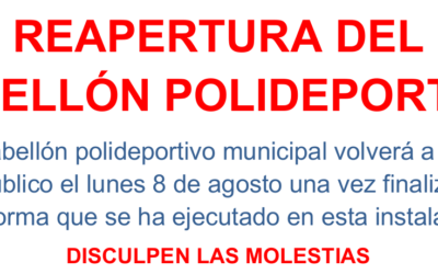 Reapertura del pabellón polideportivo