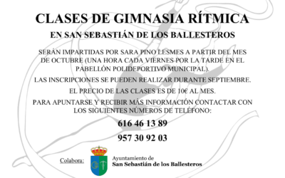 Clases de gimnasia rítmica curso 2016-17