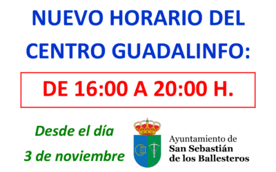 Actualización de horario del Guadalinfo