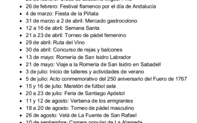 Agenda de eventos 2017