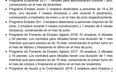 Calendario de empleo municipal 2017