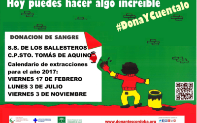 Calendario donación sangre año 2017