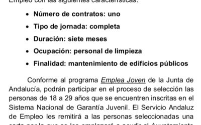 Contratación para limpieza de edificios municipales