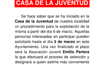 Explotación de la Casa de la Juventud 2017