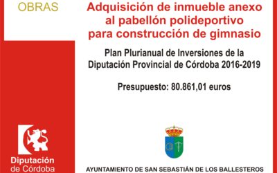 Adquisición de inmueble anexo al pabellón polideportivo