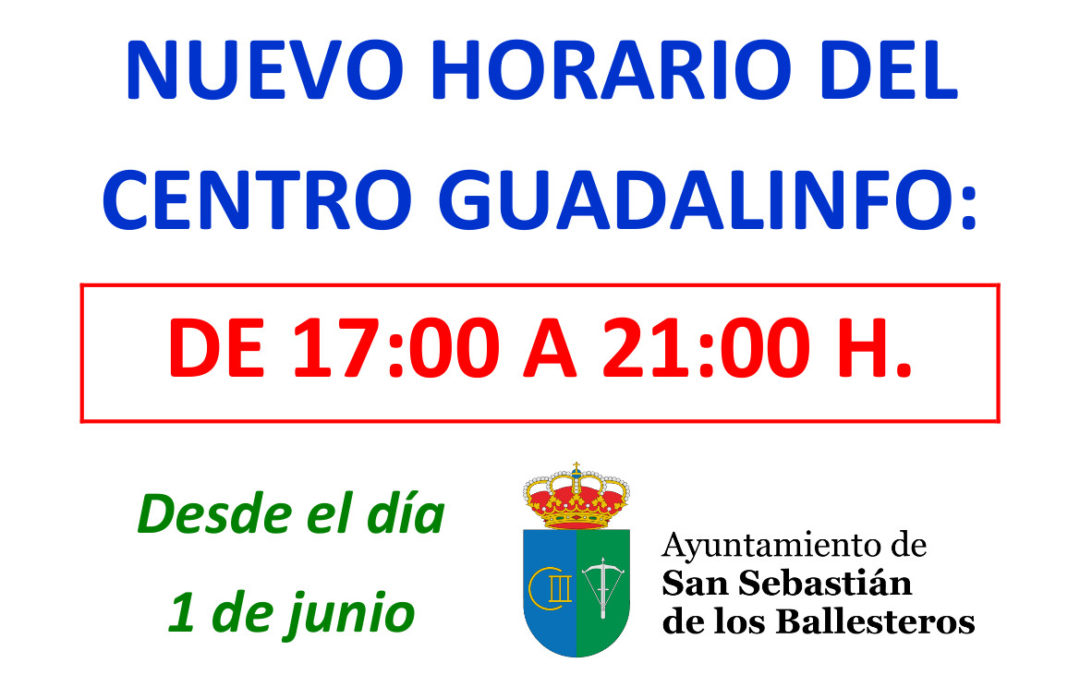 Actualización de horario Guadalinfo junio 2017 1
