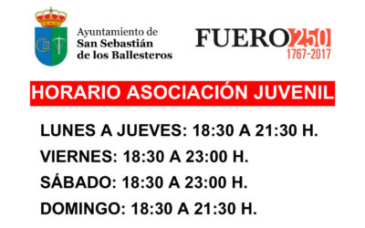 Horario de la Asociación Juvenil Emilio Partera