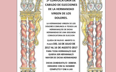 Elecciones Hdad. Virgen de los Dolores