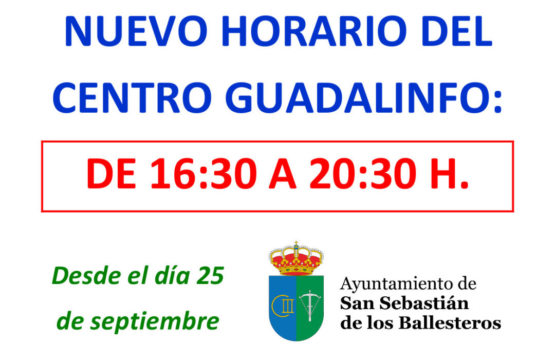 Actualización de horario Guadalinfo septiembre 2017 1