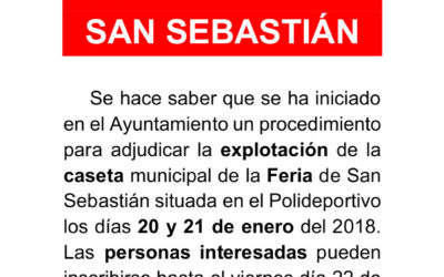 Explotación caseta Feria de San Sebastián 2018