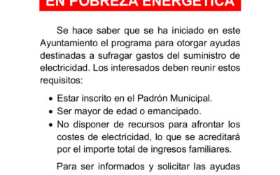 Ayudas para familias en pobreza energética 2017-18