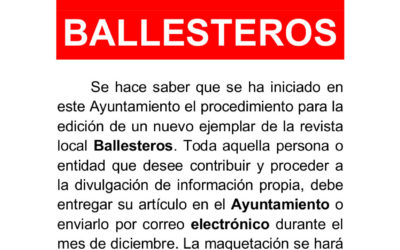 Nueva edición de la revista Ballesteros para 2018