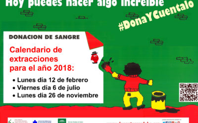 Calendario donación sangre año 2018