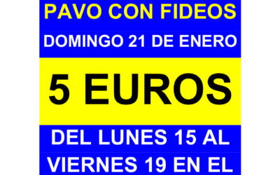 Venta de entradas Pavo con Fideos 2018