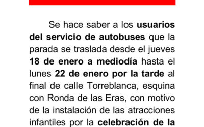 Traslado temporal de la parada de autobús