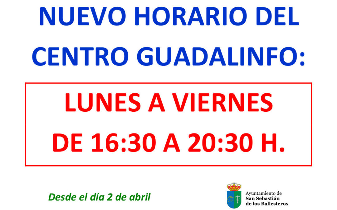 Horario centro Guadalinfo abril 2018 1