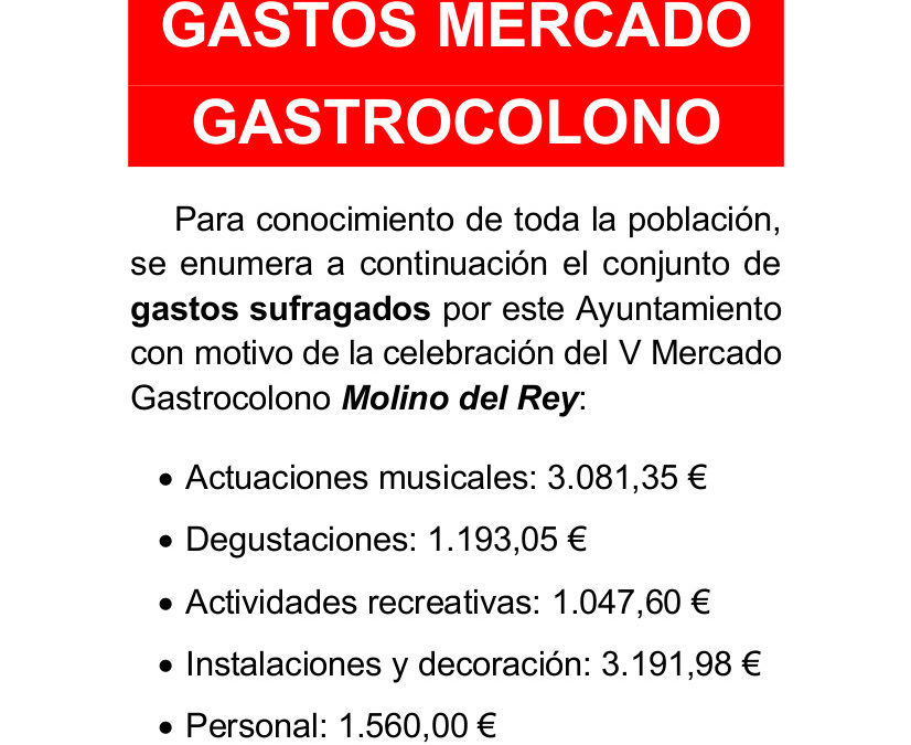 Gastos Mercado Gastrocolono 2018 1