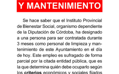 Empleo a través del Instituto Provincial de Bienestar Social