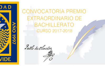 Convocatoria al premio de bachillerato 2017-2018