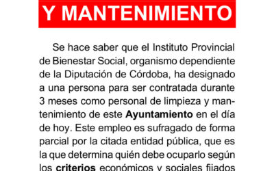 Empleo a través del Instituto Provincial de Bienestar Social