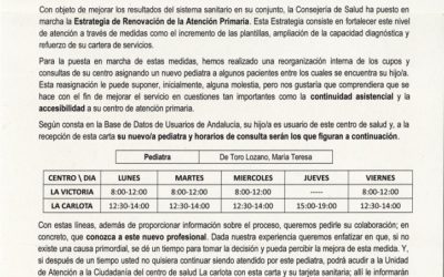 Nuevo pediatra para nuestros pueblos