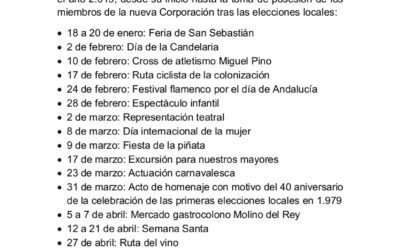 Agenda de eventos 2019