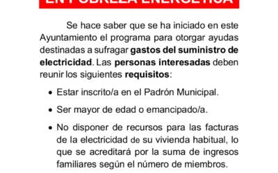Ayudas para familias en pobreza energética 2018-19