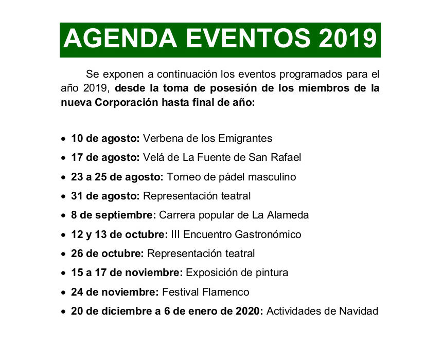 Agenda Eventos 2019 1