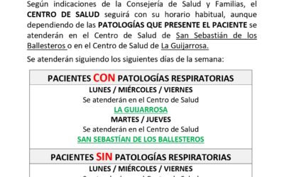 INDICACIONES CENTRO DE SALUD