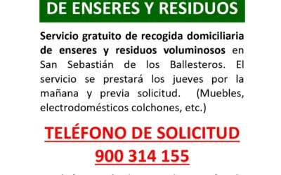 Recogida domiciliaria de enseres y residuos