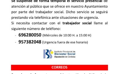 Trabajador social y correos