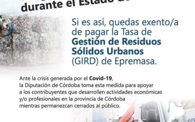 Información sobre la cuota de basura para comercios o negocios cerrados a causa del COVID-19