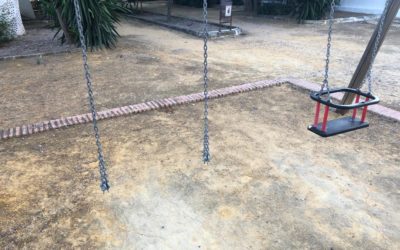 Actos vandálicos en el parque infantil del campo de fútbol