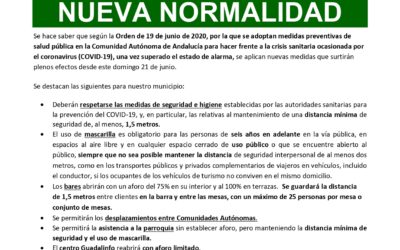 Plan de desescalada. Nueva normalidad.