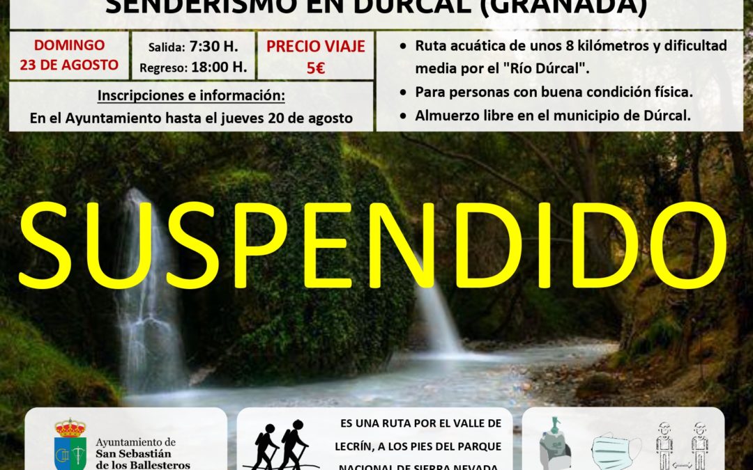 Suspendido el senderismo en Dúrcal (Granada)    1