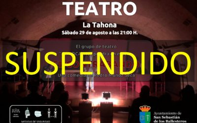 Suspendido el teatro en La Tahona