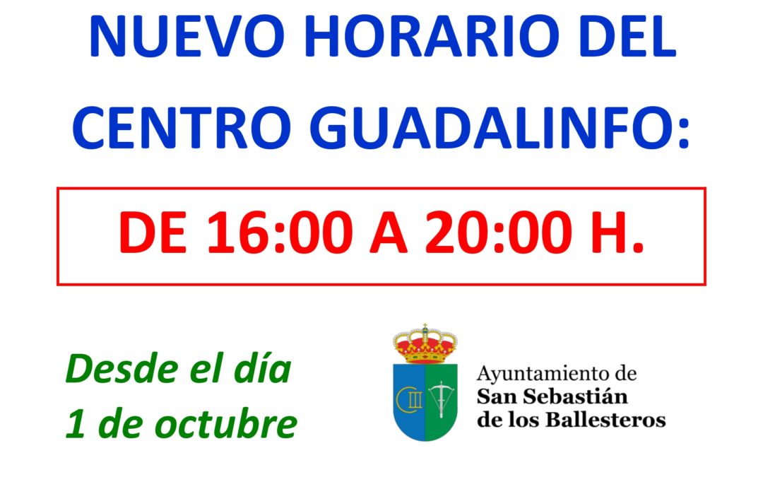 Nuevo horario Centro Guadalinfo  1