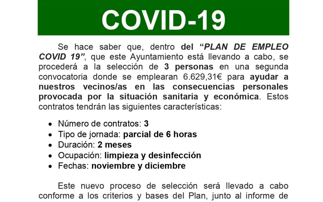 Plan de Empleo COVID-19 1