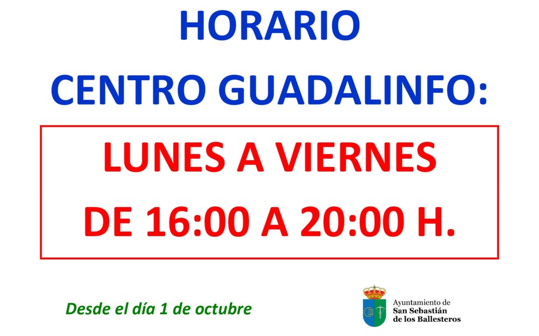 Horario Centro Guadalinfo 1