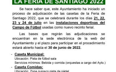 Adjudicación casetas de la Feria de Santiago 2022