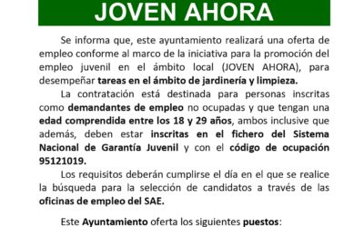 Oferta de empleo Joven Ahora