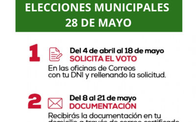 Voto por correo elecciones municipales 28 de mayo