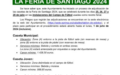 Adjudicación casetas de la Feria de Santiago 2024