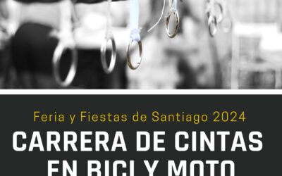 Carrera de Cintas en bici y Moto. Feria de Santiago 2024