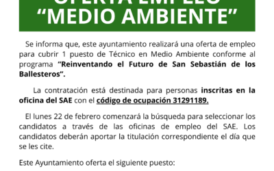 Oferta de empleo «Medio Ambiente» 